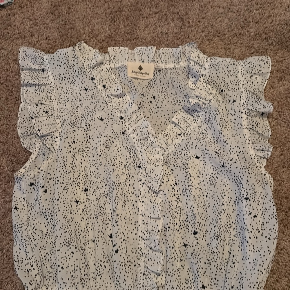 White Ruffle Mini Dress - Picture 3 of 7